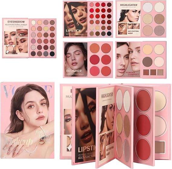 Makeup Book Palette 5-Layer Book-Style Highlighter Cosmetics Kit