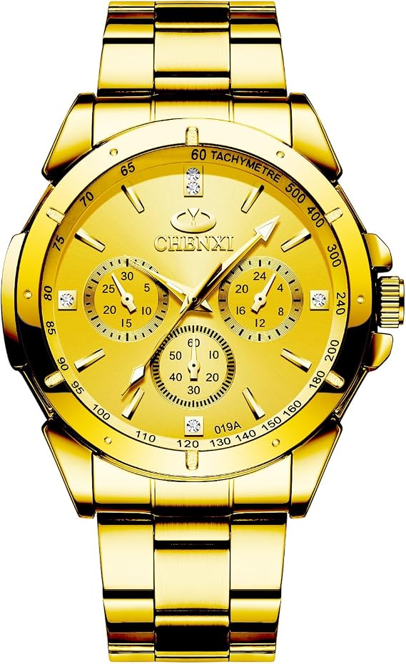 JewelryWe Pair of Watches Luminous Stainless Steel 30 m Waterproof Analogue Quartz Couple Watch Stainless Steel Bracelet Partner Watch Friendship Watch for Men and Women