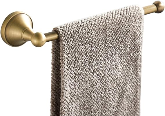Flybath Towel Rail Brushed Brass Antique Wall Mounted For Bathroom 29CM