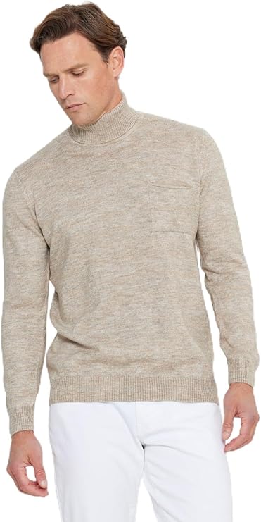 ALTINYILDIZ CLASSICS Standard Fit Normal Cut Half Fisherman Collar Cotton Knitwear