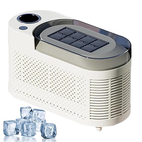 Mini Ice Maker Machine Counter Top for Home, Portable Clear Ice Cube Maker, Ice Ready in 10 Mins, Easy to Clean, Low Noise & Energy Saving, for Kitchen Party Bar Car