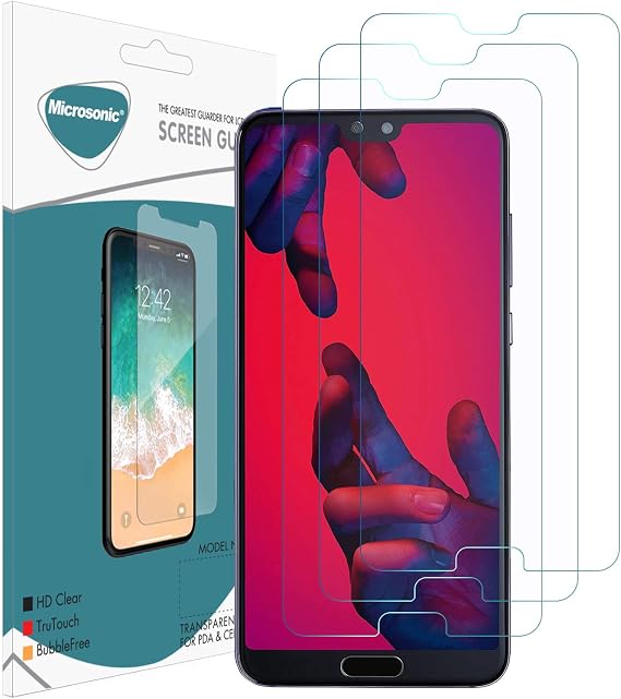 Microsonic Huawei P20 Pro Ekran Koruyucu Nano Cam (3'lü Paket) [P20 Pro ile Uyumlu Ekran Koruyucu]