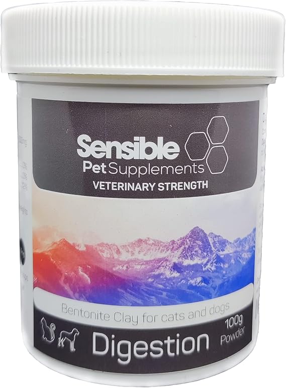 Sensible Pet Supplements 'Digestion Clay' | Bentonite clay supplement for dogs and cats. Supporting healthy gut function. | 100g Powder