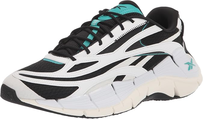 Reebok Unisex Zig Kinetica 2.5 Sneaker, Black/White/Classic Teal, 11 US Men, black/white/classic teal