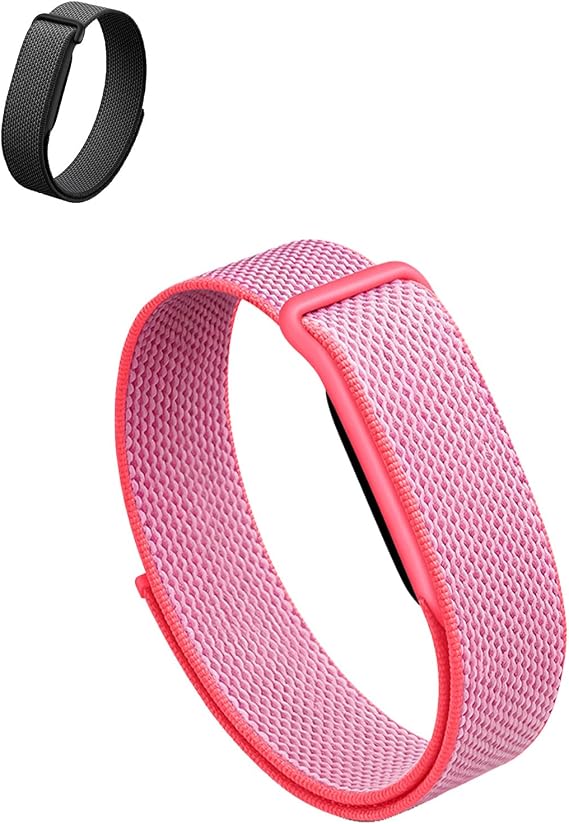 Google Fitbit Air対応ナイロンバンド、ステンレススチールバックル付き通気換用ストラップ、スクリーンレストラッカー用のマイクロ調整可能パフォーマンスループ
