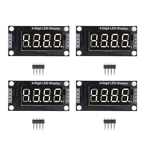 TM1637 4桁 7セグメントディスプレイモジュール 0.91cm LEDデジタルチューブ