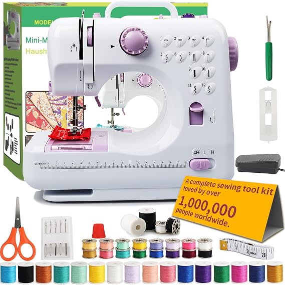 Mini Sewing Machine for Beginners, Portable Electric Stitching Machine