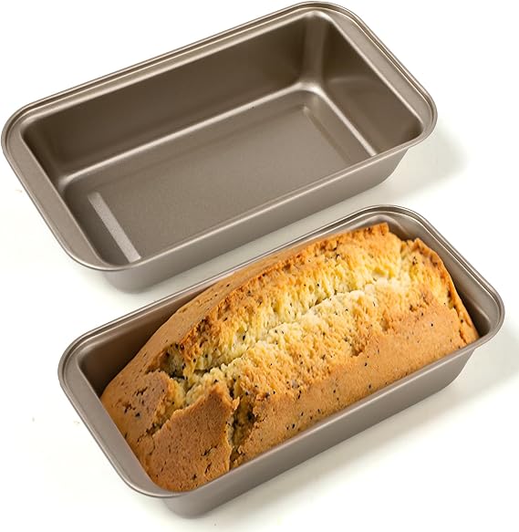 KITDAHOM Pack of 2 Non-Stick Loaf Pan – Rectangular Baking Mould – Bread Oven Mould – Ideal for Baking Bread, Cakes, Toast and Other Sweets, Easy to Clean and
