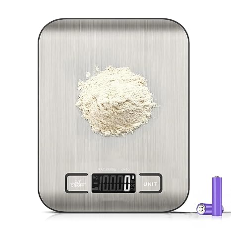 Orret Home Dijital Mutfak Terazisi – Paslanmaz Çelik Yüzeyli Hassas Tartı, 5 kg Kapasiteli, Dara Özellikli, LCD Ekranlı, 5 Birim Dönüşümlü, Pilli,Dijital Tartı
