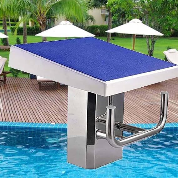 Pool Diving Board for Training and Competition, Stainless Steel Starting Platform for Inground Pools