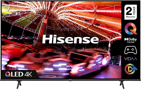 Hisense 50E7HQTUK QLED Gaming Series 50-inch 4K UHD Dolby Vision HDR Smart TV with YouTube, Netflix,Disneyu + Freeview Play and Alexa Built-in, Bluetooth and WiFi, TUV Certificated (2022 NEW) [Energy Class G]