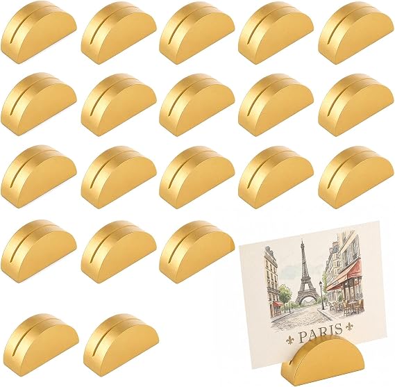 Table Number Place Card Holders, 20 Pcs Table Number Stands, Gold Table Number Holders for Wedding Banquet Reception Anniversary Birthday Dinner Party Office Restaurant