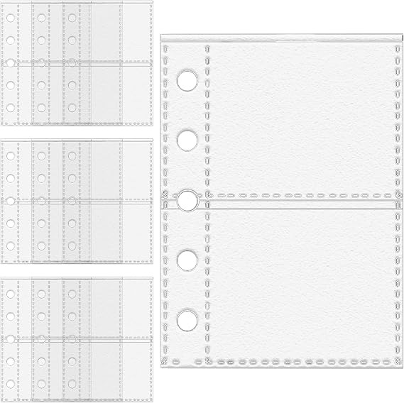 Clear Binder Sheet Protectors 10 Pieces Clear 5-Ring M5 Binder Sleeves