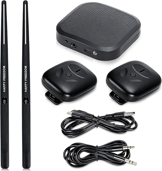 Virtual Electronic Drum Kit Portable Intelligent Interactive Air Drumsticks Drums 3D Motion Detection Digital Drumsticks for Beginners Kids