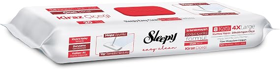 Sleepy Easy Clean Kiraz Çiçeği Mopa Uyumlu Yer Temizlik Havlusu&Mendili 3x20 (60 Yaprak)