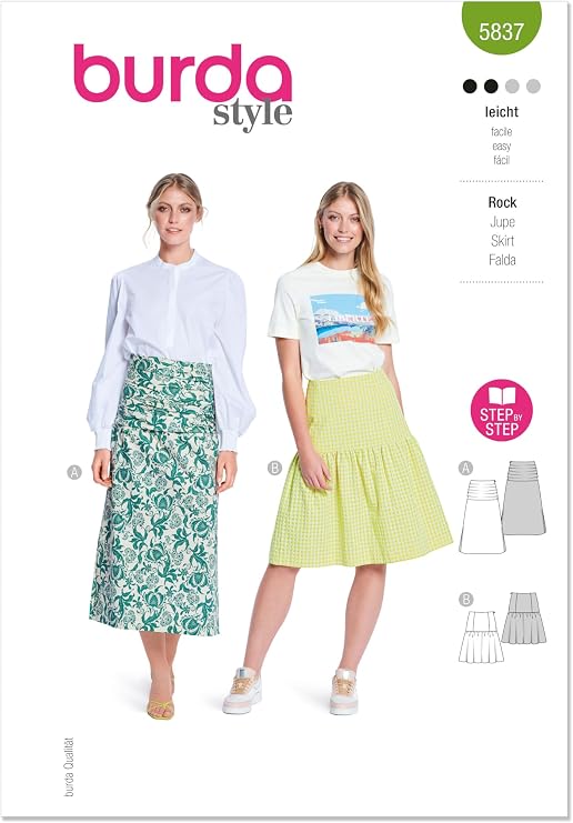 Burda Paper Sewing Pattern 5837 Skirts 10-20 (36-46)