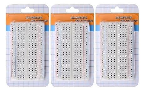 3 pcs 400 Ties Mini Solderless Breadboard Universal 400 Contacts Solderless Breadboard 400 Points Prototyping Shield
