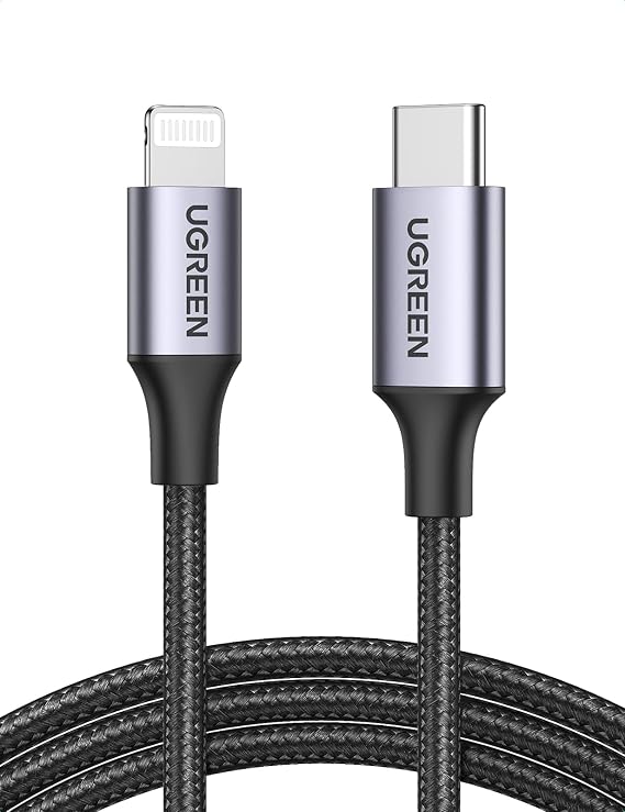 UGREEN MFi Certified Fast Charging Lightning iPhone Charger Cable (1M)