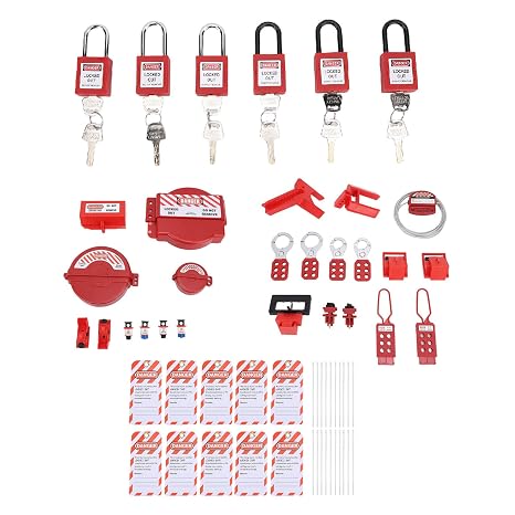 Lockout Tagout Kit Features Comprehensive for Electrical and Mechanical Maintenance Solutions Lockout Padlock Set with Toolbox for Industry
