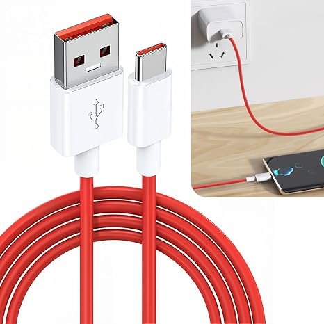 Times Mark USB A to USB C Charging Cable 2M, 65W Fast Charging Charger Lead