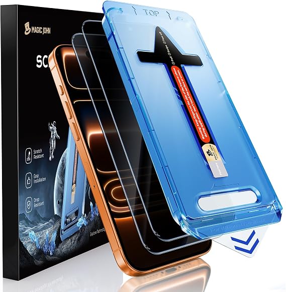 MAGIC JOHN Privacy Screen Protector for iPhone 17 Pro Max 6.9 inch, 2 Pack