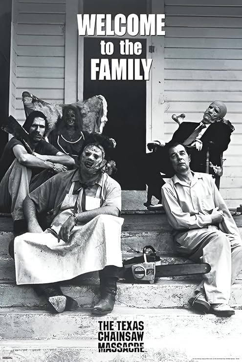 BUY ART FOR LESS Officially Licensed Texas Chainsaw Massacre - Welcome To The Family Art Poster - 24 x 36 Inch - Decorative Print - Poster Paper - Ready to Frame