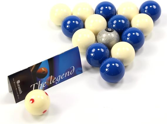 Aramith SILVER 8 BALL Edition BLUE & WHITE Pool Balls - PRO CUP Cue Ball