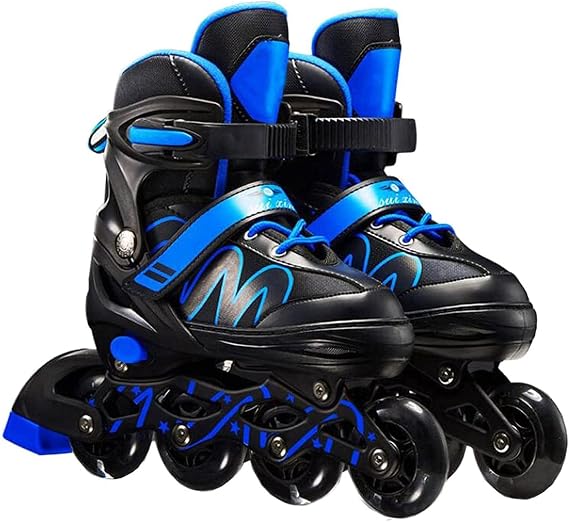 Inline Skates, Adjustable Inline Speed ​​Skates Shoes Hockey Roller Skates Sneakers Professional roller skates for women girls men beginners
