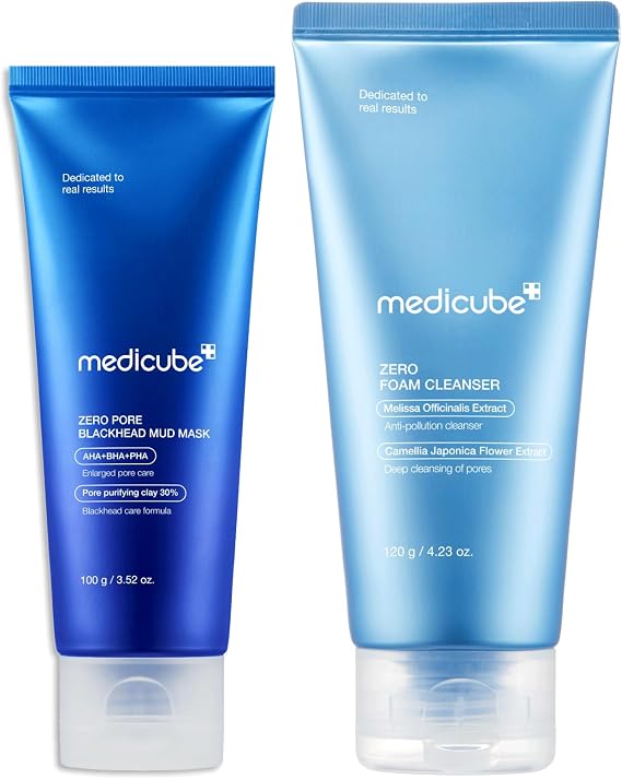 medicube Pore Cleansing Duo: Zero Pore Facial Mask, Zero Foam Cleanser