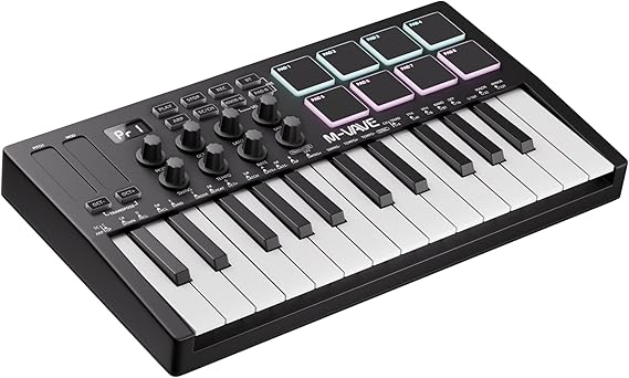 Joinfworld Midi Keyboard 25 Key Portable Mini Bluetooth & USB Midi Piano