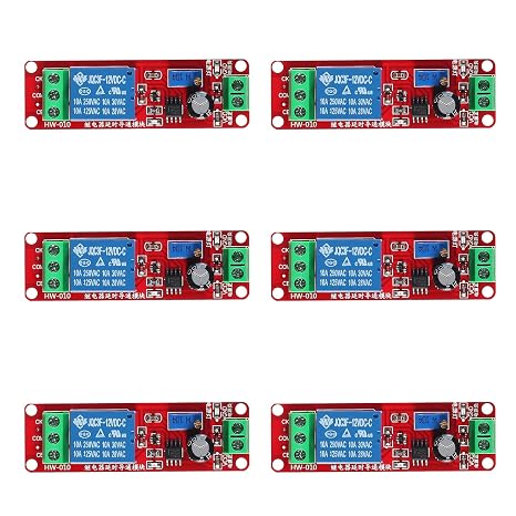 DIANN 6pcs NE555 DC 12V Delay Timer Relay Switch Module Adjustable Module 0 to 10 Second Converter Timer