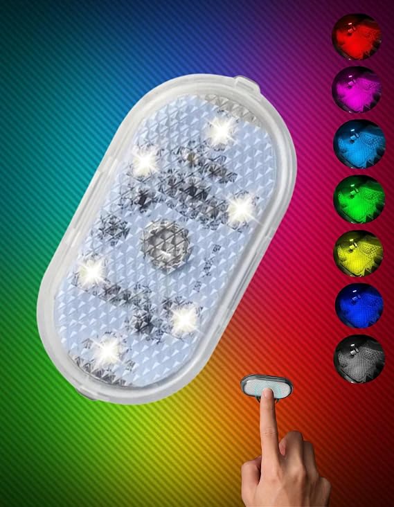 Zauss 7 Renk Değişebilen Dokunmatik Sensörlü Mini 6 Led Lamba USB Şarj Edilebilir Mıknatıslı Aydınlatma
