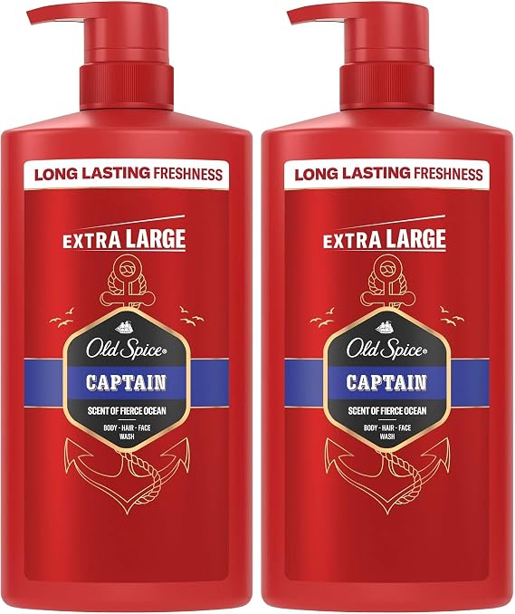 Old Spice Captain 3’ü 1 Arada Duş Jeli 800 Mililitre (2 paketi)