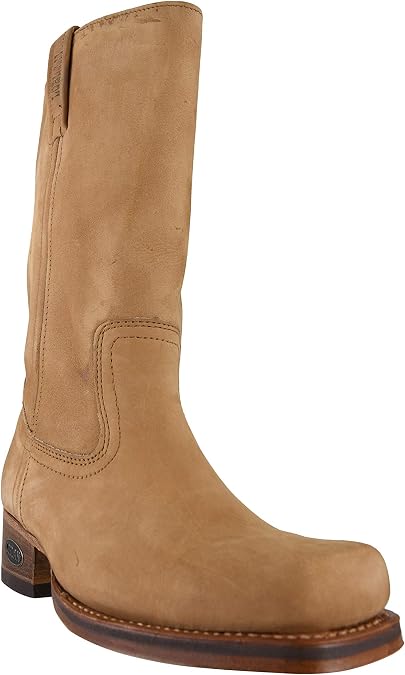 Loblan Boots 000 Original Classic Square Toe Brown Leather Biker Bike Cowboy Western