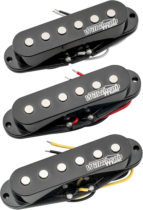 Wilkinson M Series High Output Ceramic ST Single Coil Pickups Set Black