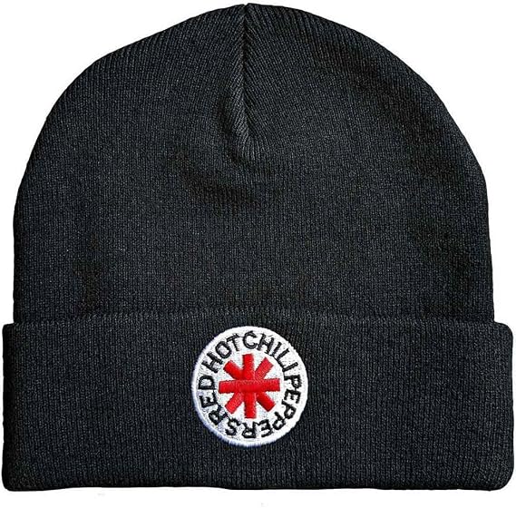 Red Hot Chili Peppers Logo Beanie mit Bündchen, Schwarz, Einheitsgröße