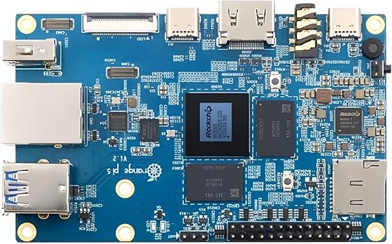 Orange Pi 5 Single Board Computer with RK3588S, 4GB/8GB/16GB RAM, PCIE Module, External SSD Support, 5V 4A Power Supply, Metal Case, Android Debian OS (4GB Single Board)