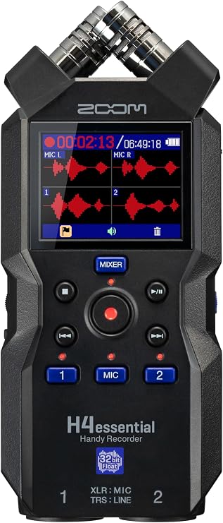 ZOOM H4essential Mobile Phone Recorder - Portable 4 Track Audio Recorder