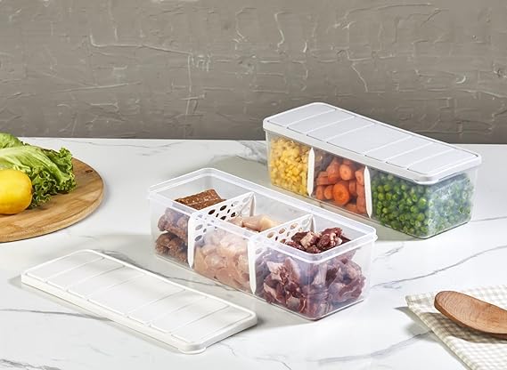 Selka Home Bölmeli 6'lı Nora Saklama Kabı 2 LT EKRU