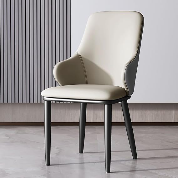 Modern Dining Chairs, Kitchen Chair with Back and Metal Legs, Upholstered Arm Side Chair for Dining Room, Living Room, Bedroom/a