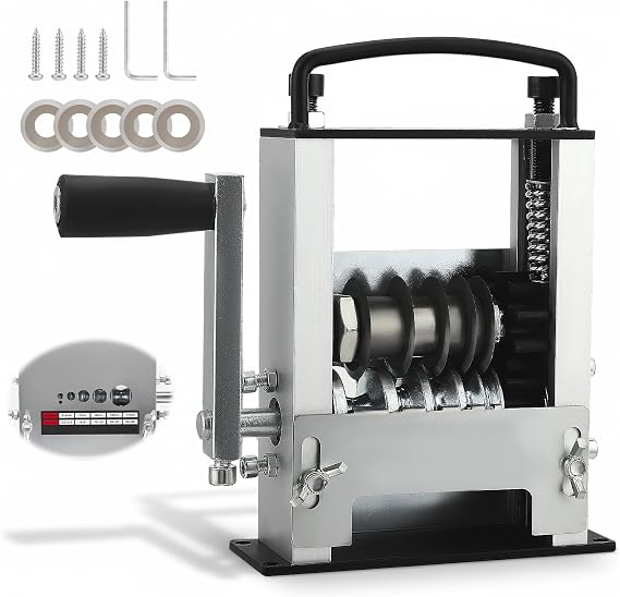 Cable Stripper Machine, Wire Stripping Machine with 6 Channels & 5 Blades for 3-17MM Scrap Copper Wire, Electric & Manual Wire Stripper Tool for DIY Cable Copper Wire Recycling