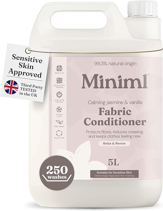 Miniml Fabric Softener & Conditioner 5L Refill – Wild Jasmine & Vanilla