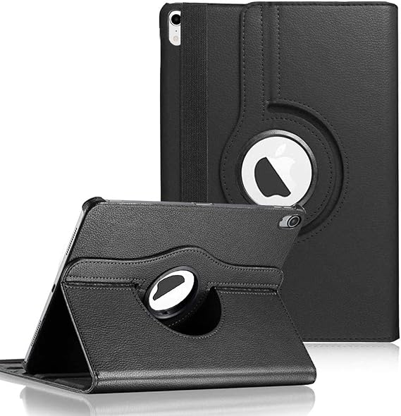 Microsonic Apple iPad Mini 6 2021 (A2567-A2568-A2569) için Kılıf 360 Dönerli Stand Deri Siyah [iPad Mini 6 ile Uyumlu Kılıf - Siyah]