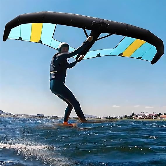 Wind Wingfoil and Hydrofoil Board with Hydrofoil Inflatable Hydrofoil Board with Inflatable, Wind Wing Foil and Hydrofoil Inflatable Windfoil Hydrofoil for Outdoor Water Sports 5㎡