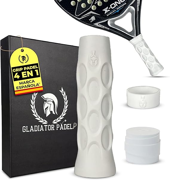 GLADIATOR PADEL Antivibration Padel Grip| Includes Grip + Ring and 3 Straps to Facilitate Installation| Padel Accessories for Men and Women| Antivibration tennis Racket Handle| Octagonal