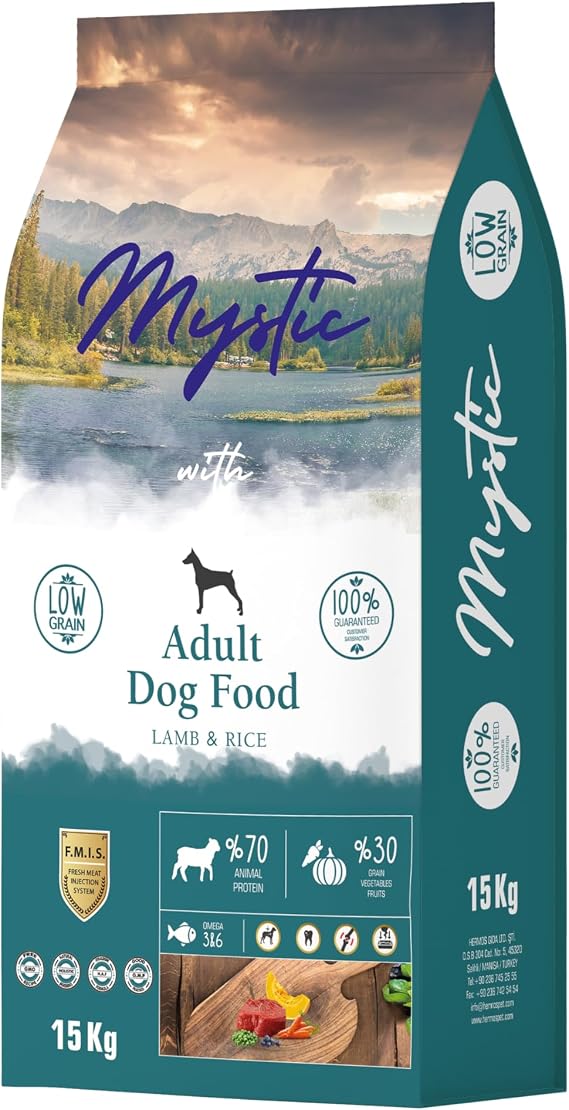 Mystic Az Tahıllı Yetişkin Köpek Maması Kuzulu 15 KG