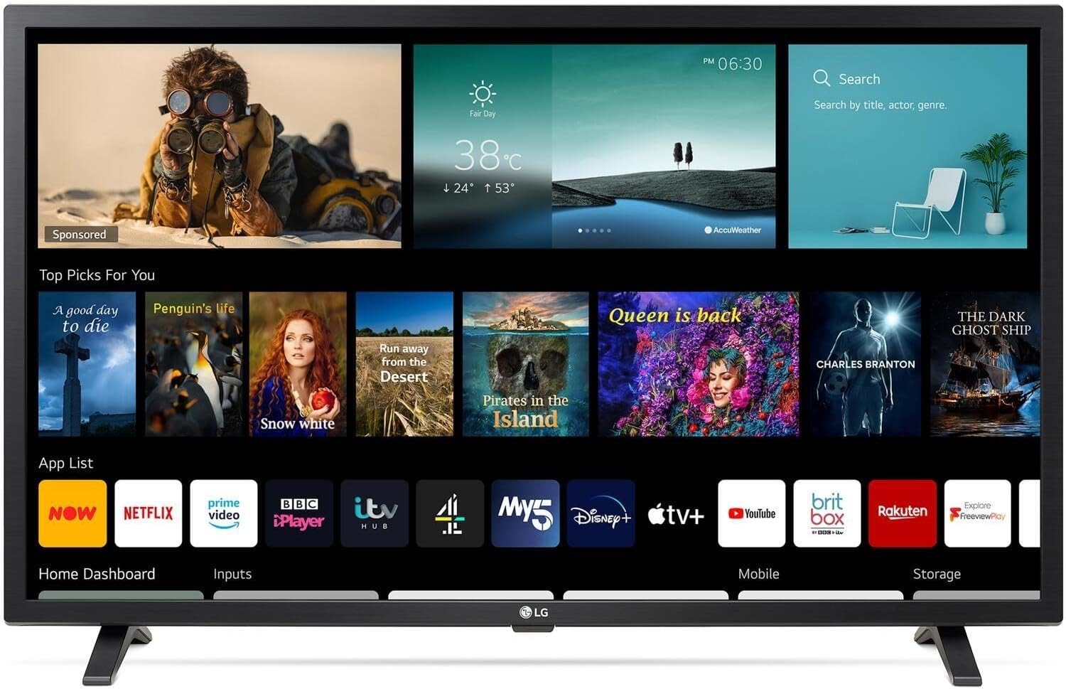 LG 32LM637BPLA 32 inch HD HDR Smart LED TV, with Quad Core Processor, Active HDR, Alexa compatible [Energy Class G]