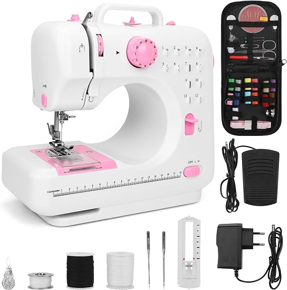 Sewing Machine Mini Small Sewing Machine 12 Stitch Beginners Sewing Machine