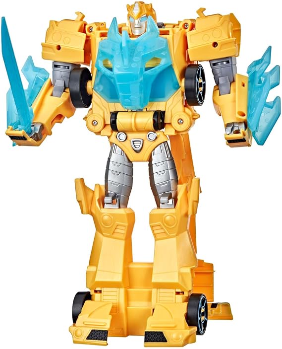 Transformers Toys Bumblebee Cyberverse Adventures Dinobots Unite Roll N’ Change Bumblebee Action Figure, 6 and Up, 10-inch, Multicolor (F2730)