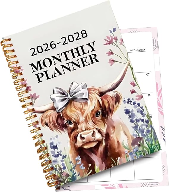 Planner 2026-2028 50 Pages Spiral Binding Portable Notepad